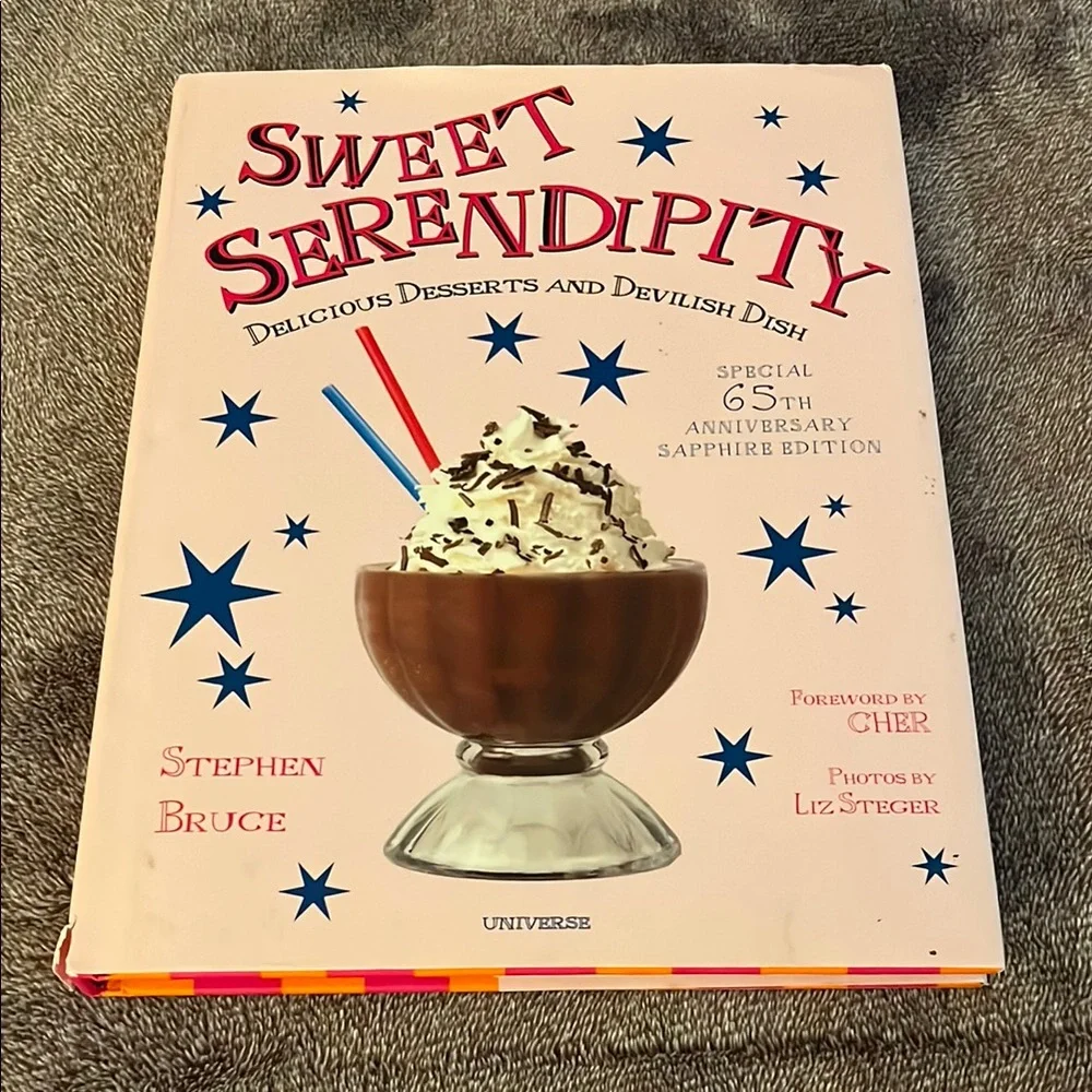 Sweet Serendipity Cookbook by Stephen Bruce - Cream Cover